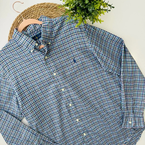 Ralph Lauren Multicolor Plaid Long Sleeve Button Down Shirt‎ Size XL - Picture 2 of 9